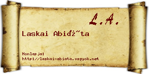 Laskai Abiáta névjegykártya